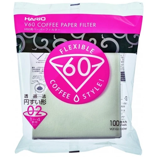 Filtre din hartie pentru hario v60, marime 02, 100buc